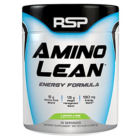 RSP AminoLean – Energized BCAA Amino Acid & Weight Loss Formula to Support Muscle Growth, Recovery, Performance, and Fat Loss, Lemon Lime, 30 servings