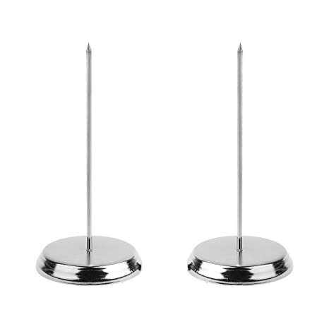 BCP pack of 2 stainless steel 6” Receipt bill paper note fork desk holder for restaurant bar