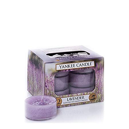 Yankee Candle Tea Light Candles, Lavender, Pack of 12