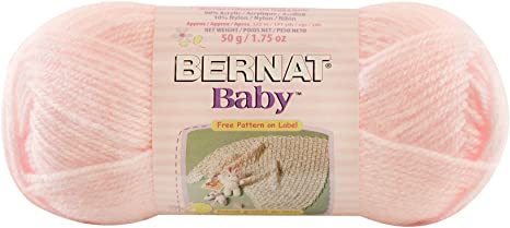 Bernat 16303535469 Baby Solid Yarn - (1) Super Fine Gauge  - 1.7 oz - Pink -  Machine Wash & Dry For Crochet, Knitting & Crafting