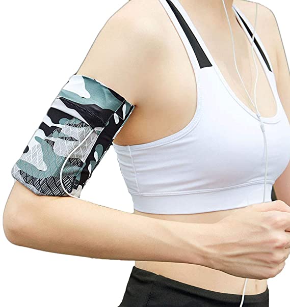Universal Sports Armband for All Phones. Cell Phone Armband for Running, Fitness and Gym Workouts (iPhone X/8/7/6/Plus,Samsung Galaxy S9/S8/S7/S6/Edge/Plus & LG, Google & More) Camouflage Medium