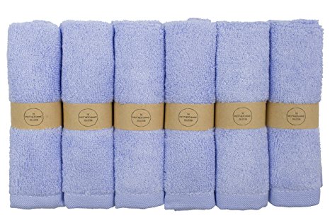 The Motherhood Collection 6 ULTRA SOFT Baby Bath Washcloths, 100% Natural Bamboo Towels, Purple, Perfect for Sensitive Baby Skin, 6 Pack 10"x10" (Purple)