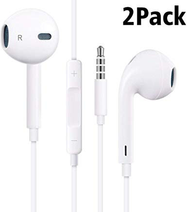 Premium in-Ear Wired Earphones, Earbuds/Earphones/Headphones with Remote & Mic Compatible /MP3 MP4 MP5/iPhone 6s/plus/6/5s/se/5c/(2Pack)-04