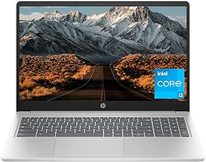 HP Chromebook Plus 15.6 inch Laptop 15a-nb0003ca, Intel® Core™ i3-N305, Intel® UHD Graphics, 8GB LPDDR5-4800 MHz, 128GB UFS, (15a-nb0003ca, Silver)