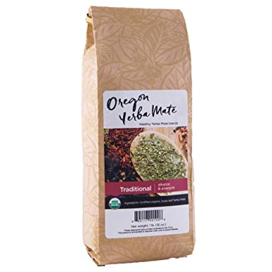 Oregon Yerba Mate, Traditional Blend [Alkalize and Energize], Premium Organic Loose Leaf Tea, Smooth Taste, Healthy Alkaline Caffeine, 16 Ounce