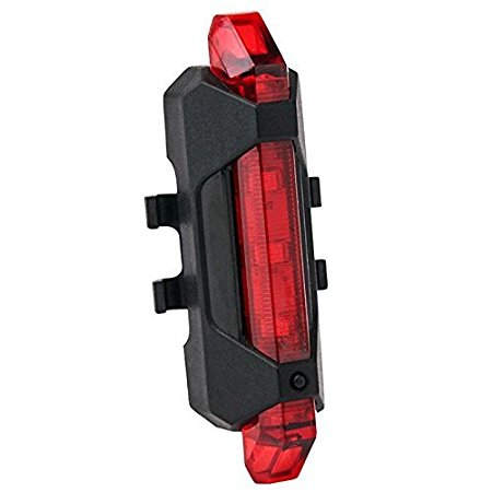ZMG Bike Cycling Rear Safety Tail Light 8 LED with 2 Red Laser Warning Caution Bicycle Light