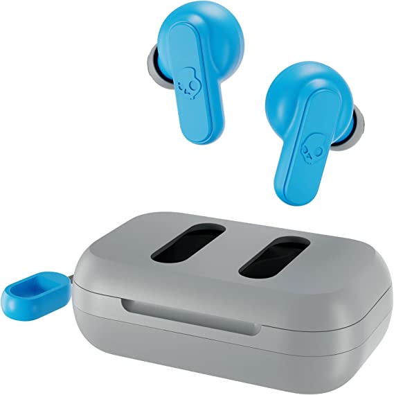 Skullcandy Dime 2 True Wireless Earbuds, Light Grey/Blue