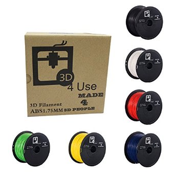 3D Printer Filament ABS Black Color 1.75mm 1kg (2.2 lbs) Dimensional Accuracy  /- 0.05mm. 3D Printing Filament bought to you by 3D4USE.