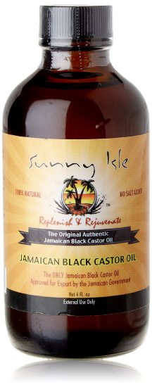 Sunny Isle Jamaican Black Castor Oil Original 100 Pure Castor Beans Oil For Hair Eyelashes And Eyebrows 4 oz