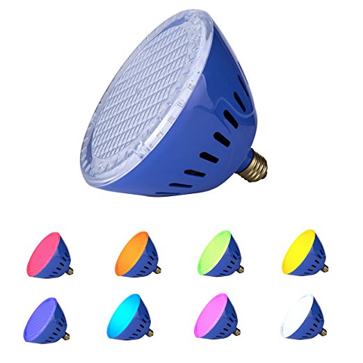 LAMPAOUS LED Pool Lights Bulb, RGB Muliti Color LED Spa Lights, E26 Base Par 56 Replacement Bulb 120VAC 35 Watt