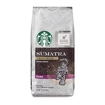 Starbucks Sumatra Dark Roast Ground Coffee, 12-ounce bag