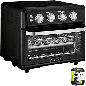 Cuisinart TOA-70 AirFryer Toaster Oven with Grill Bundle with 1 YR CPS Enhanced Protection Pack (Matte Black)