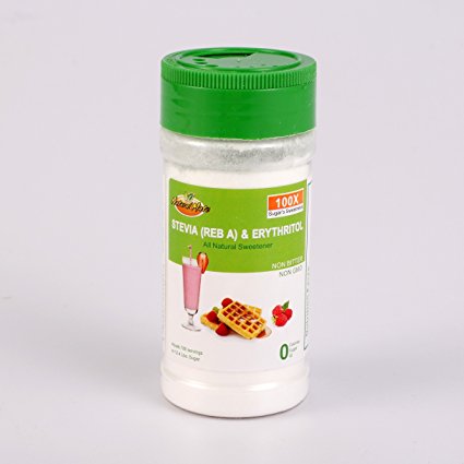 Natural Mate Non-bittered Stevia & Erythritol (2oz - Sweetener 780 Servings/Bottle) - 100x Sugar's Sweetness