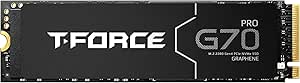 TEAMGROUP T-Force G70 PRO Graphene Heatsink 2TB DRAM SLC Cache 3D TLC NAND NVMe InnoGrit PCIe Gen4x4 M.2 2280 Gaming Internal SSD Works with PS5 Read/Write 7400/6800 MB/s TM8FFH002T0C129