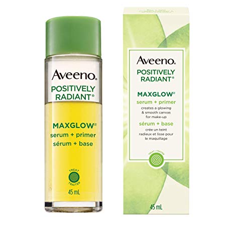 Aveeno MaxGlow Face Serum and Primer with Kiwi, Hydrating and Brightening, 45 mL