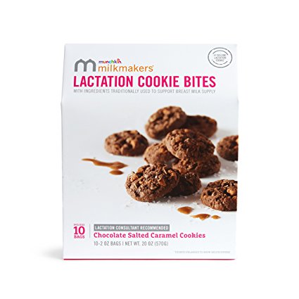 Milkmakers Lactation Cookie Bites, Chocolate Salted Caramel, 10 Count