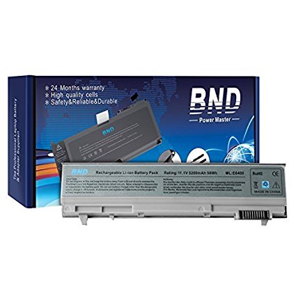 BND Laptop Battery [with Samsung Cells] for Dell Latitude E6400 E6410 E6500 E6510 / Precision M4400, fits P/N PT434 W1193 KY265 312-0748 - 24 Months Warranty [6-Cell 5200mAh/58Wh]