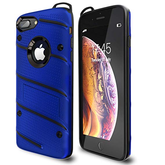iPhone 7 Plus Case | iPhone 8 Plus Case Military Grade 15ft. Drop Tested Protective Case with Kickstand,Shockproof,Dual Layer Heavy Duty, Compatible with Apple iPhone 7 Plus | iPhone 8 Plus - Blue