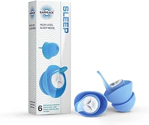 EarPeace Sleep Ear Plugs - Comfortable Ear Plugs for Sleeping - Noise-Reducing Ear Plugs for Sleep - Ear Plugs for Noise Reduction & Noise Sensitivity - Sleep Noise Canceling - Standard Size