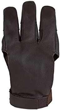 Damascus DWC Archery Shooting Glove, Three Finger Design Fits Either Hand, Strap, X-Large