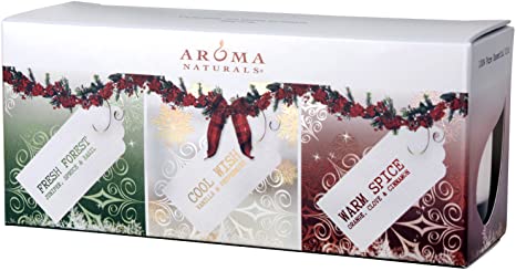 Aroma Naturals Holiday Soy Essential Oil Candle Gift Set