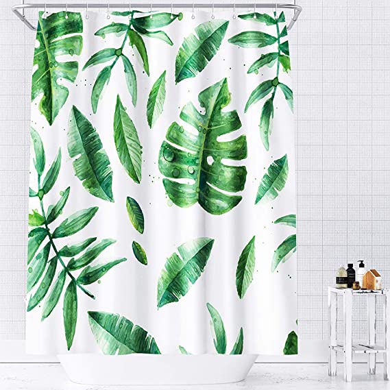 AceList Shower Curtains, Shower Curtain Waterproof Fabric/Polyester Bath Curtains with 12 Hooks and Weighted Hem Unique Printed 180 * 180cm