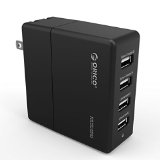 ORICO 30W 4-Port Travel Wall USB Charger Adapter for Apple iPhone iPad Air2 Samsung Galaxy S6S6 Edge Nexus HTC M9 Huawei Sony and More-Black DCK-4U