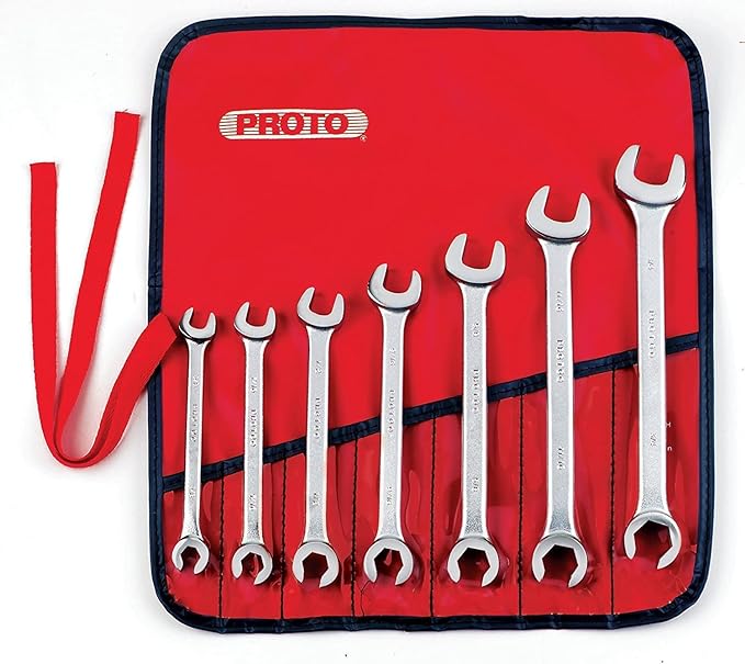 Flare Nut Comb Wrench Set, 7 Pieces, 6 Pts