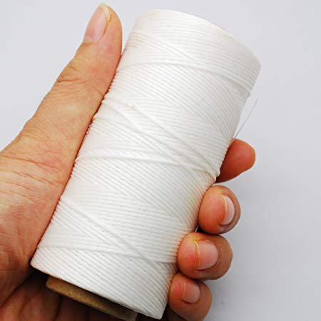 284yrd white Leather Sewing Waxed Thread 150D 1mm Leather Hand Stitching 125g