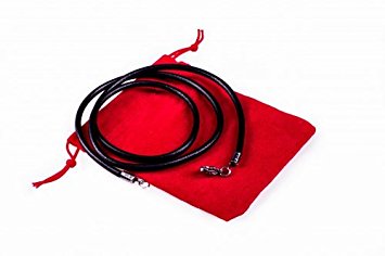 #1 Strongest REAL Leather Necklace On Amazon! Keep Your Pendant Safe! Non-Allergen 100% Pure Stainless Steel Clasp, Very Fashionable, Men Or Women, Perfect For Cross Necklace! 16/18/20/22/24” Lengths, FREE Gift Bag!