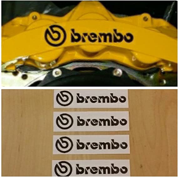 Brembo Brake Caliper HIGH TEMP Decal Sticker Set of 4 (Black)