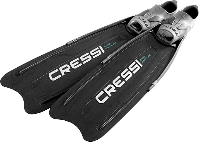 Cressi Long Free Diving Fins with Interchangeable Blades System | Gara Modular: designed and made in Italy