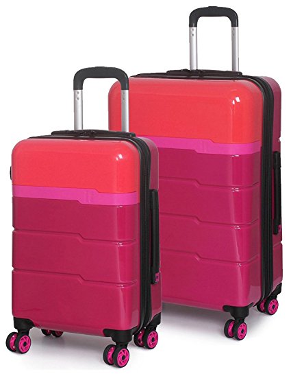 IT Luggage Cocktail Collection 2 Piece Hardside Spinner Set (22" & 28") - Tequila Sunrise