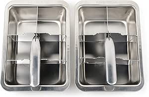 RSVP Endurance Stainless Steel Large Cube Ice Tray, Set of 2