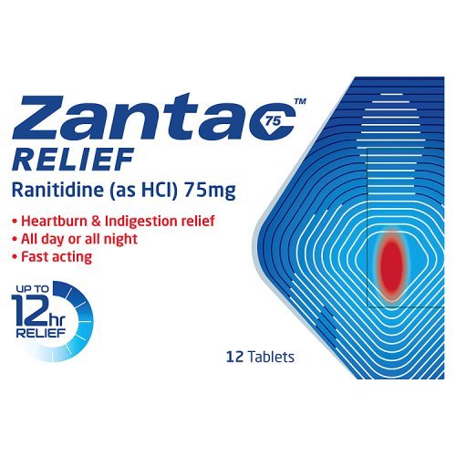 Zantac 75mg Relief, 12 Tablets
