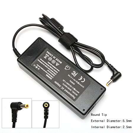 New 19V 4.74A 90W Ac Adapter Charger for Toshiba Satellite L305 L305D L455 L505 L505D L635 L645 L655 L655D L745 L755 L775 L855 L875 A105 A135 C655 C675 C850 C855 Power Cord