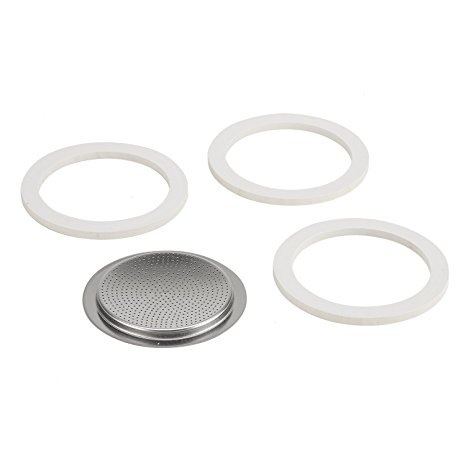 Bialetti Stainless Steel Gasket Filter Plate Replacement Parts, 6-Cup Venus, Musa, Kitty