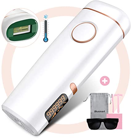IPL Hair Removal System Blusmart Hair Removal Device for Women Men Permanent Painless Laser Hair Remover at-Home Hair Removal Professional Full Body Facial Hair Removal Upgrade 999,999 Flashes