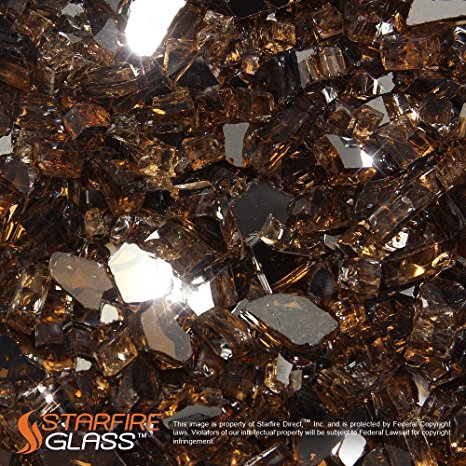 Starfire Glass® 10-Pound "Fire Glass" 1/4-Inch Rich Copper **Reflective**