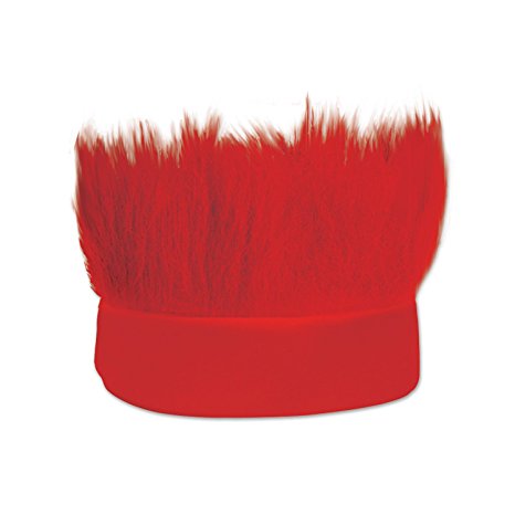 Beistle Hairy Headband, Red