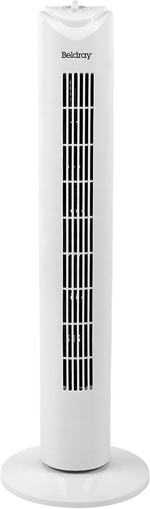 Beldray® EH3230 32 Inch Oscillating Tower Fan with Built-In Timer | 2 Hour Timer | 3 Speeds | Carry Handle | 45 W | White