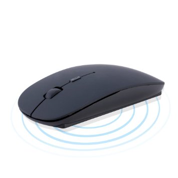 2.4 Ghz RF Black Wireless Mouse For Mac OS Macbook Pro / Air Laptop PC Windows XP / Vista / 7