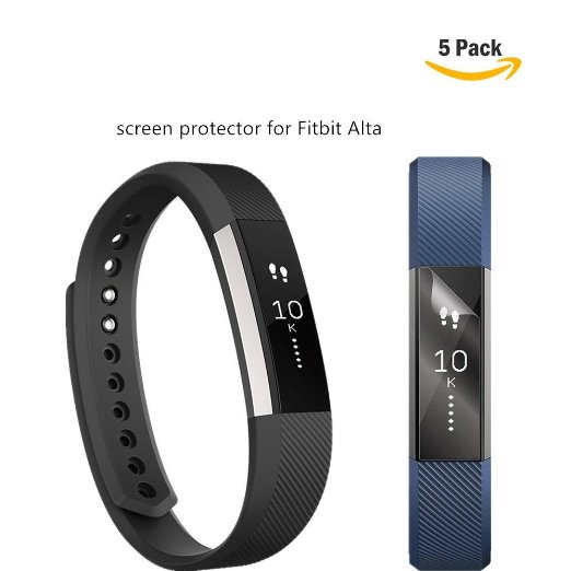 Fitbit Alta Screen Protector-Anti Explosion HD Ultra Clear TPU Film for Fitbit Alta ( Pack of 5)