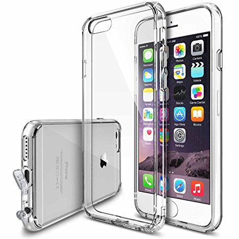 DeroTech Cell Phone Case Hard Back Panel   TPU Bumper for Apple iPhone 6/iPhone 6s - Shock Absorbing   Scratch Resistant Frame Cover Case - Clear