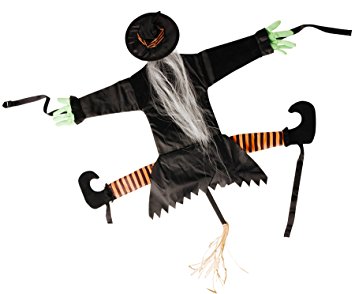 Crashing Witch Halloween Decoration - Put on Doors, Trees, or Walls for a Fun Halloween Home Decoration