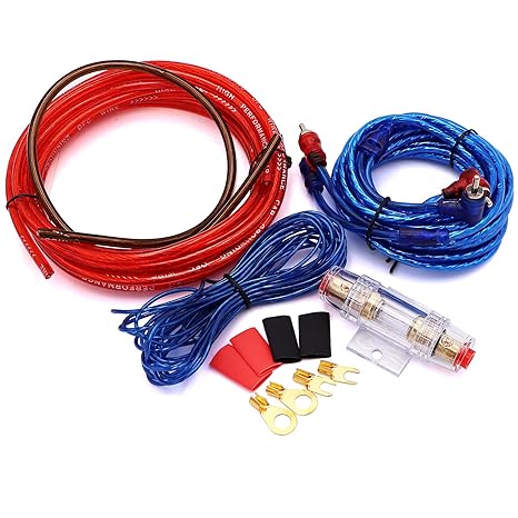 10 Gauge Audio Amplifier Installation Wiring Systems KIT,Make Connections and Brings Power to Your Radio, Subwoofers and Speakers