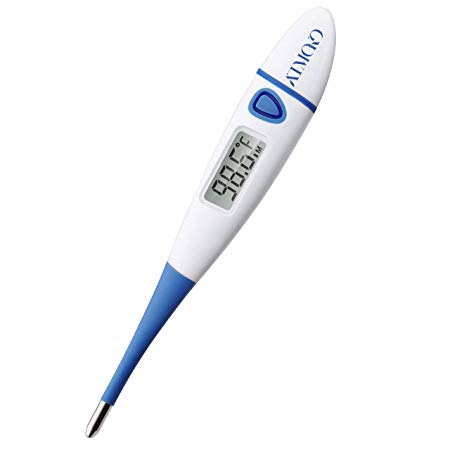 [CE & FDA Approved] Clinical Thermometer,TOPELEK 10 Seconds Digital Medical Fever Thermometer for Oral,Rectal with Fever Alarm,Waterproof &Dustproof,Auto Shut-off for Infant,Babies,Children,Pets-Blue