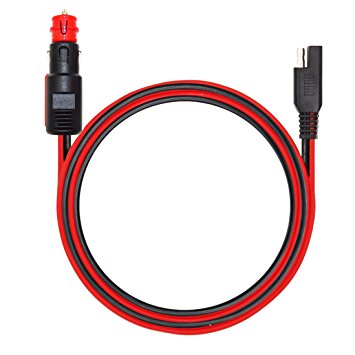 MOTOPOWER 5FT Dual Size Cigarette Lighter Plug to SAE Adapter Quick Disconnect Extension Cable for BMW Mini Socket and standard socket