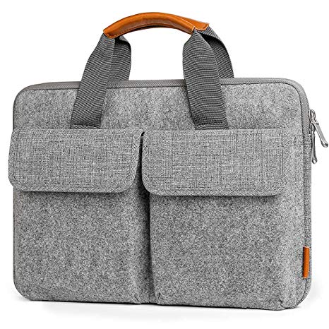 Inateck 15-15.6 Inch Laptop Sleeve Briefcase for 15'' DELL/HP/ASUS/ACER/LENOVO Business Commute Bag for Men and Women - Light Grey