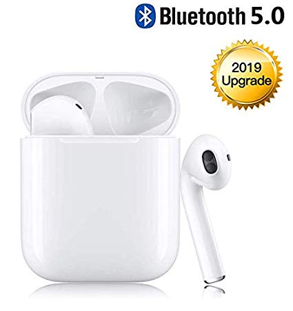 Bluetooth Earbuds, Bluetoooth 5.0 Headphones Wireless Earbuds 30H Cycle Playtime in-Ear Wireless Headphones Hi-Fi Stereo Sweatproof Earphones Sport Headsets Buit-in Mic for Work/Running/Travel/Gym